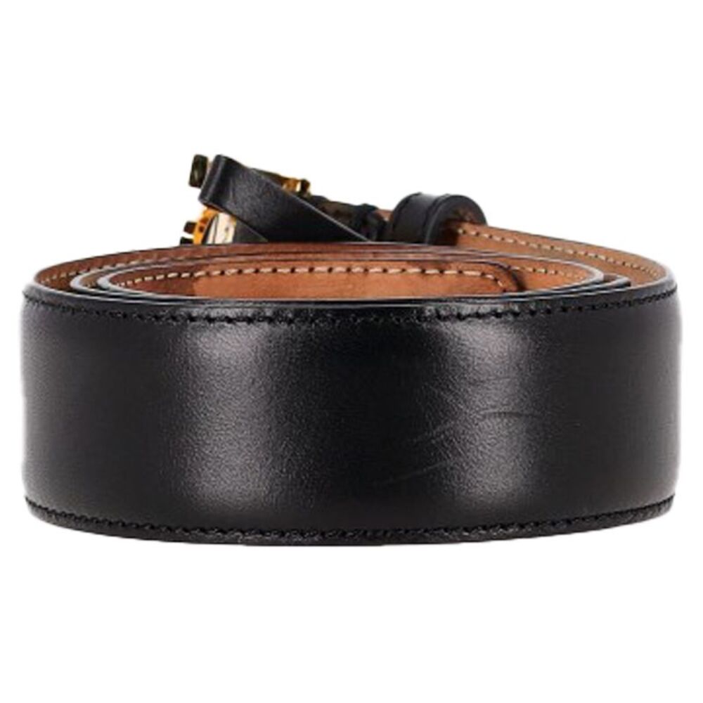 Burberry TB Buckle Belt in Black Leather - Picture 3 of 3